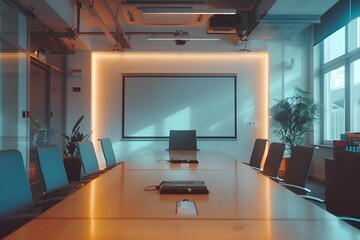 Modern Conference Room with Sleek Design and Natural Light
