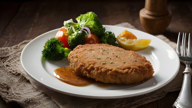 Traditional germani schnitzerl cutlet