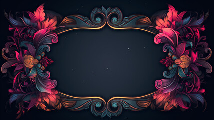 classic background, ornamental frame