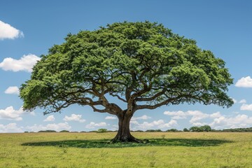 Solitary Tree with Spreading Branches in a Field
