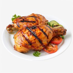 grilled chicken isolated on white or transparent png