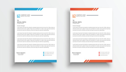 Professional Letterhead Template Set corporate modern letterhead design template with creative modern letter head design template for your project. letterhead, letter head, Business letterhead design.