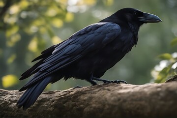 corax corvus raven crow bird black clever isolated tree meadow fly landing fear horror dark skittish symbol death branch sitting life field perch feather ornithology northern wing forest beak smart