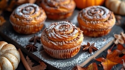 Delicious Cinnamon Rolls with Powdered Sugar