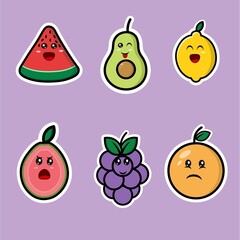 cute and simple fruit emoji images