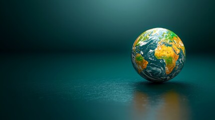Fototapeta premium Celebrating World Photography Day: A Stunning Globe Highlighting the Beauty of Our Planet