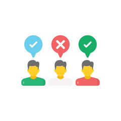 Opinion vector icon