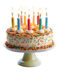 birthday cake with candles