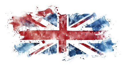 Grunge Vintage British Flag Union Jack Design Abstract Art