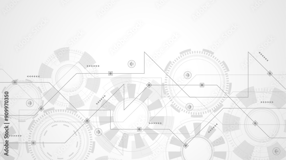 Aufkleber Digital abstract tech background software coding. Technology electronic motherboard texture. Engineering and communication concept for header, web banner, website, presentation.