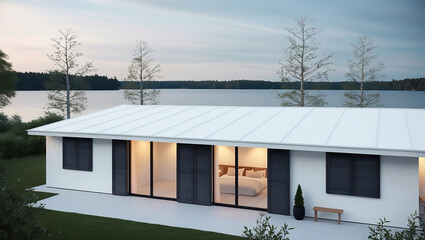 Scandinavian Minimalist House by the Lake