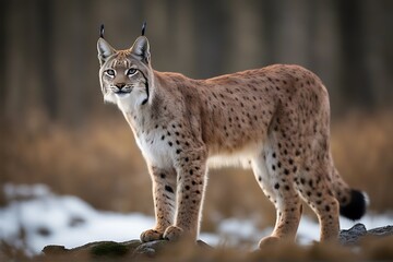 Obraz premium lynx in the snow