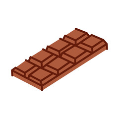 Cartoon chocolate bar, vector illustration isolated on white background 