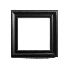 Classic Black Wooden Frame with Transparent Background , Simple and Elegant Design Element PNG