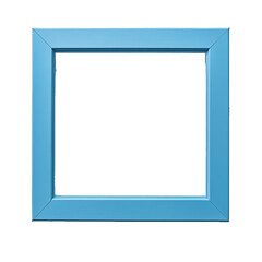 Modern Blue Wooden Frame with Transparent Background - Minimalist and Clean Design Element PNG
