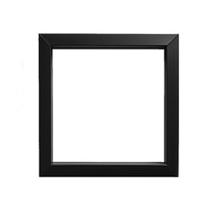 Elegant Black Wooden Frame with Transparent Background , Minimalist and Modern Design Element PNG