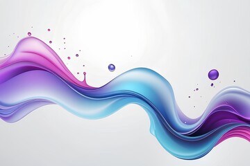 fluid abstract wave in shades of blue and purple, creating a dynamic and flowing design with smooth, curved lines that embody modernity and artistic movement