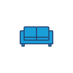 Sofa icon vector. sofa icon illustration