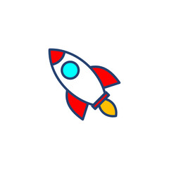 Rocket icon vector. Startup icon vector.