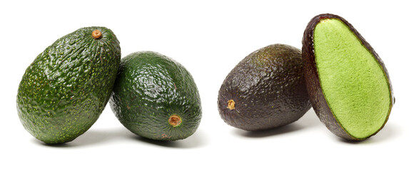 Avocado on a white background