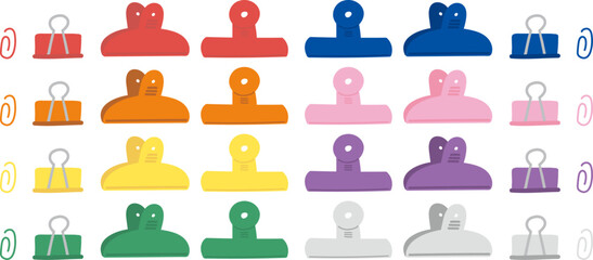 집게 고정 손그림 일러스트