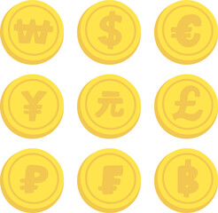 외화 환전 일러스트