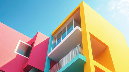 Vibrant and striking Modern Architecture showcasing Colorful and eye catching Facades throughout