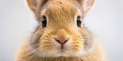 Fototapeta premium Close up of a fluffy bunny face , adorable, rabbit, cute, furry, animal, close-up, fluffy, Easter, pet, whiskers, nose, eyes