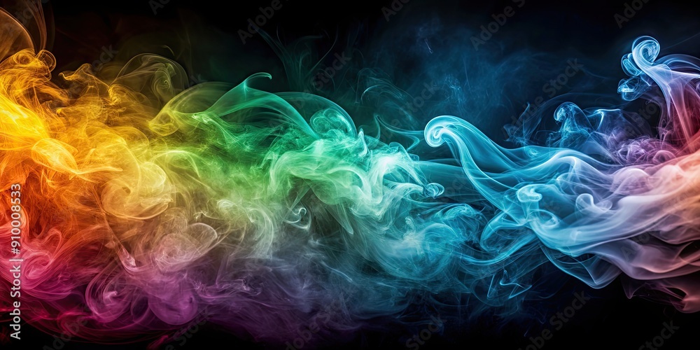 Sticker Abstract smoke background with swirling patterns and a gradient effect, smoke, abstract, background, texture, fog, mist, haze, design