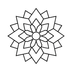 Sacred Geometry Mandala with Clean Lines