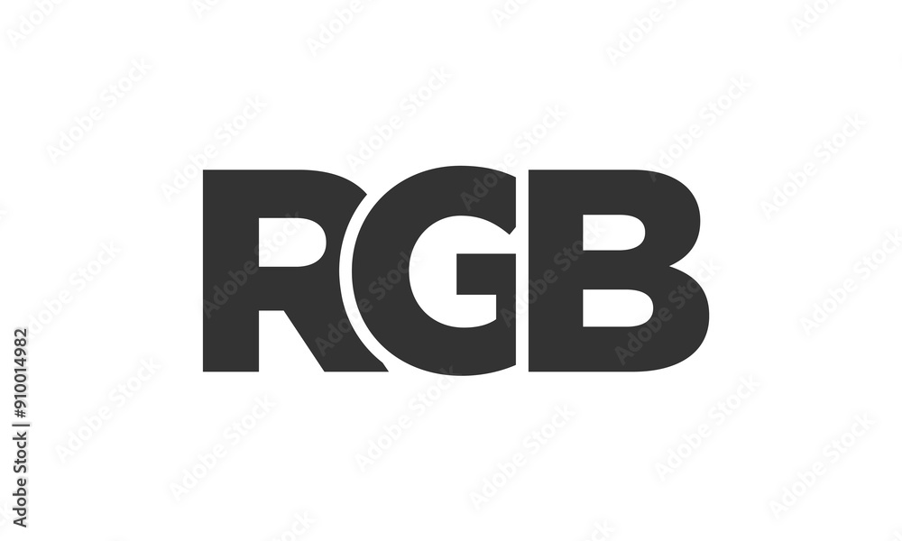 Fototapete rgb logo design template with strong and modern bold text. initial based vector logotype featuring s