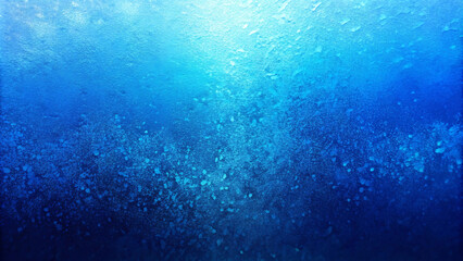 Abstract blue liquid texture with floating bubbles, underwater fantasy