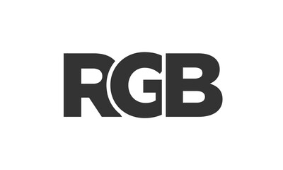 RGB logo design template with strong and modern bold text. Initial based vector logotype featuring simple and minimal typography. Trendy company identity.