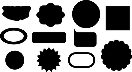 Set of price sticker, sale sticker, quality mark, price tag, starburst, sale or discount sticker, retro stars, sunburst badges. Vector illustration