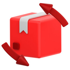 3d icon of a package return