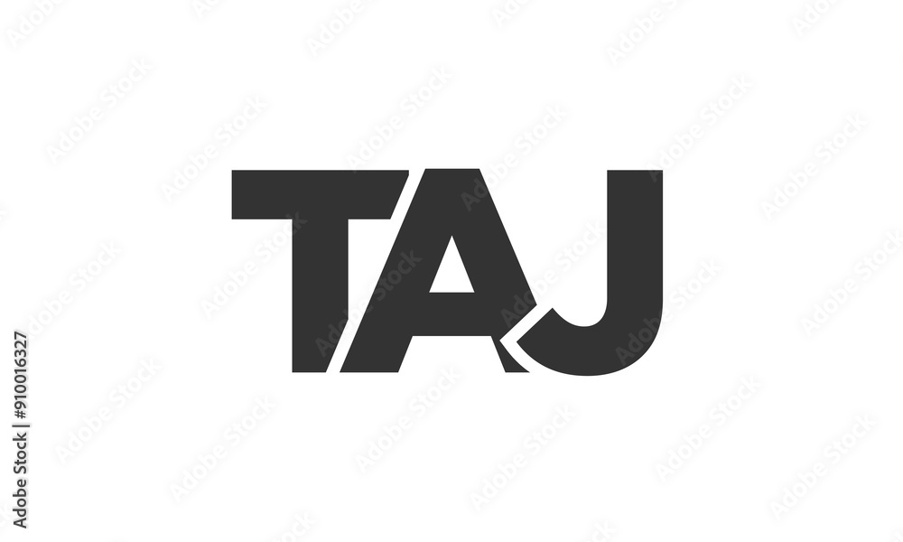 Fototapete taj logo design template with strong and modern bold text. initial based vector logotype featuring s