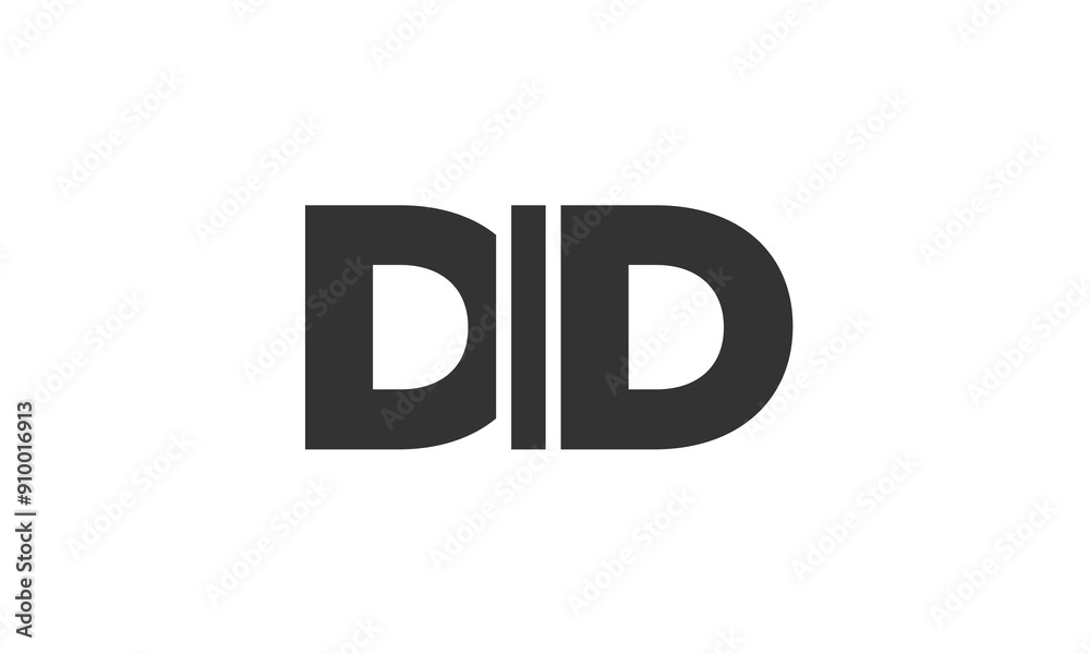 Fototapete did logo design template with strong and modern bold text. initial based vector logotype featuring s