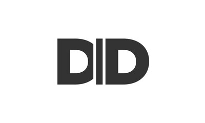 DID logo design template with strong and modern bold text. Initial based vector logotype featuring simple and minimal typography. Trendy company identity.