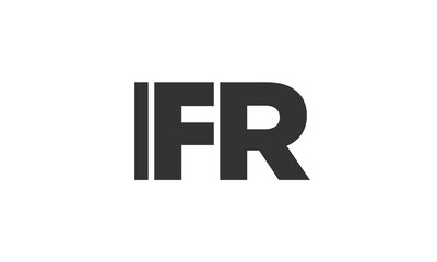 Fototapeta premium IFR logo design template with strong and modern bold text. Initial based vector logotype featuring simple and minimal typography. Trendy company identity.