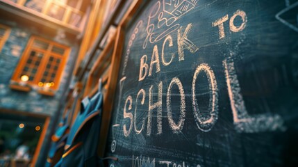 A chalkboard with the words Back to School