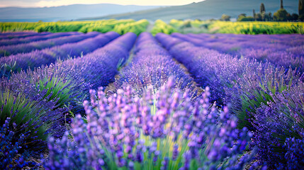 Lavender Fields in Provence Lavender Fields Stretching Background AI Generative