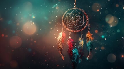 Hand-Drawn Dreamcatcher with Abstract Geometric Shapes | Vector Illustration