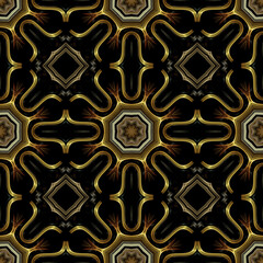 Dark geometric tiling pattern for background, textures, deign elements and wallpaper