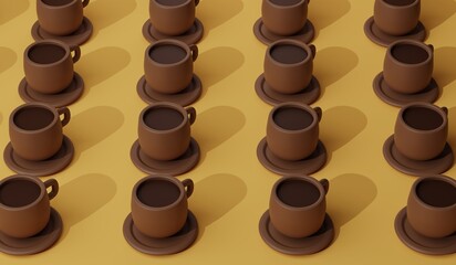 Obraz premium Coffee Mug for Stylish Caffeine Boost. 3D render