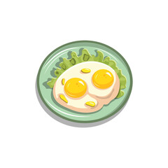 Omelette minimalist vector illustration ,simple transparent graphic element .Isolated on white background