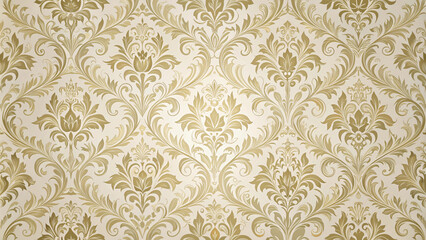 Vintage damask seamless pattern vector, floral baroque decor textile backdrop