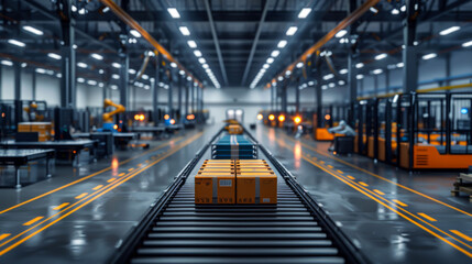 Obraz premium Manufacturing revolution: robots in the assembly line. 