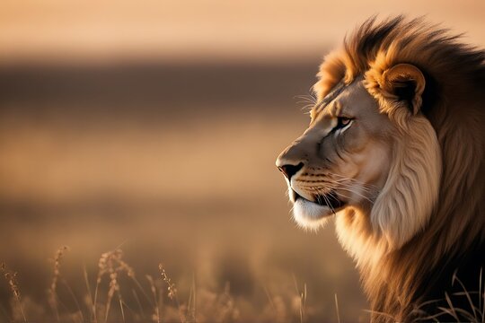 profil dans savane lion savanna predator national park africa southern animal wild antelope artiodactyla carnivore outside felino mammal ungulate landscape ruminant vertebrate sideview
