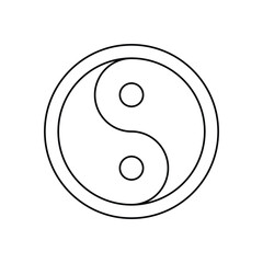 Yin Yang vector icon