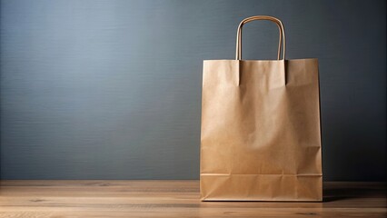 A blank paper shopping bag, perfect for custom branding and eco-friendly packaging, shopping, bag, paper, blank